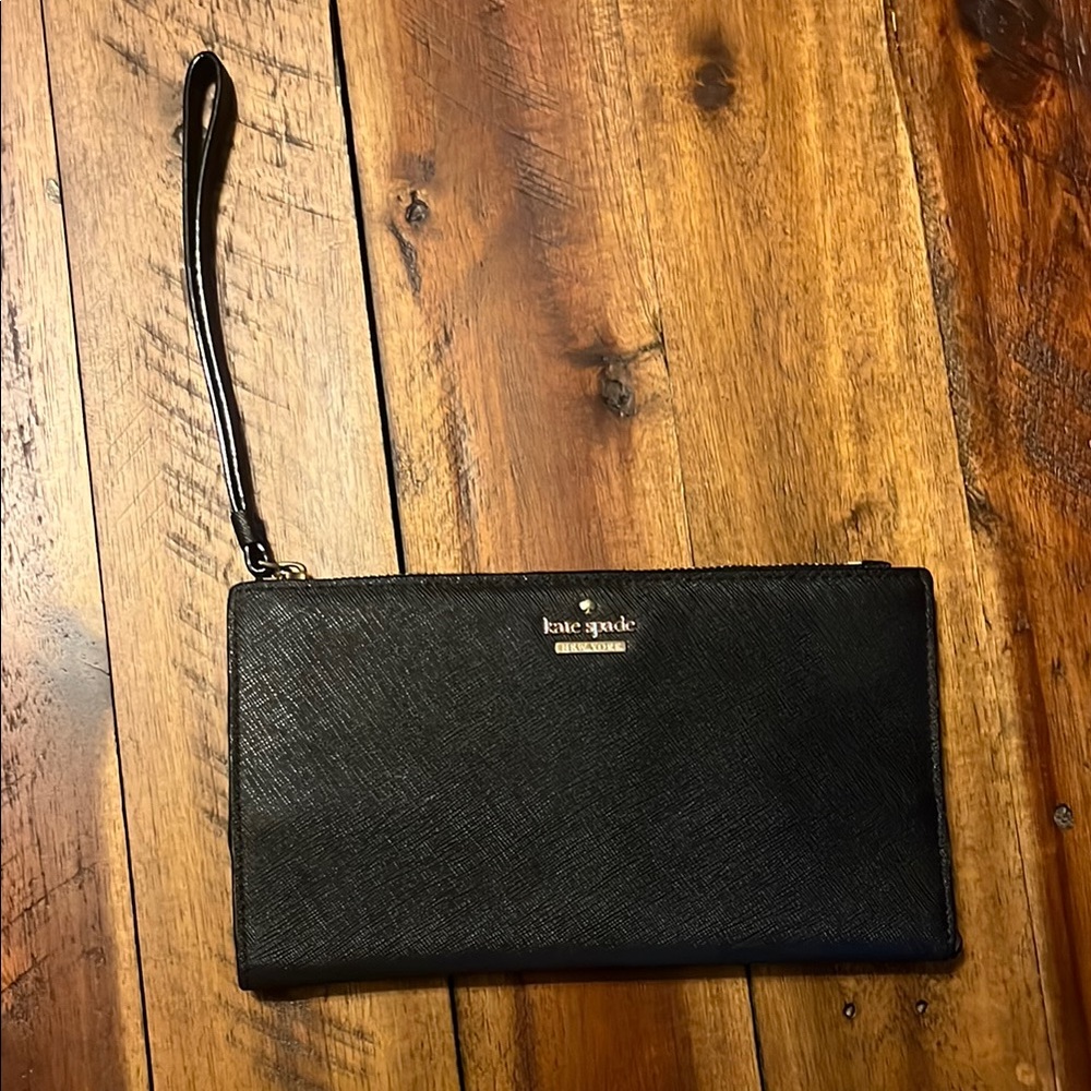 Kate Spade Black Leather Clutch